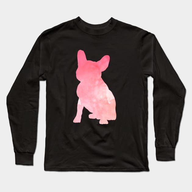 Pink Frenchie - French Bulldog Long Sleeve T-Shirt by TheJollyMarten